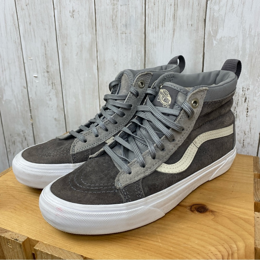 Vans Sk8-Hi MTE Rabbit/Frost Gray White Skate Sneakers Shoes Women 6.5